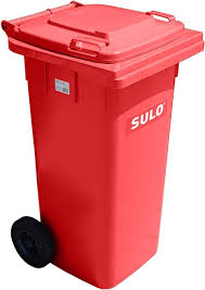 Kosz na śmieci SULO 120 l - Czerwony
