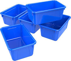 Storex Mały Kosz Cubby - Plastikowy Pojemnik do Przechowywania