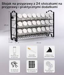 Deco Haus® Stojak na Przyprawy z Słoikami - 3 szt.